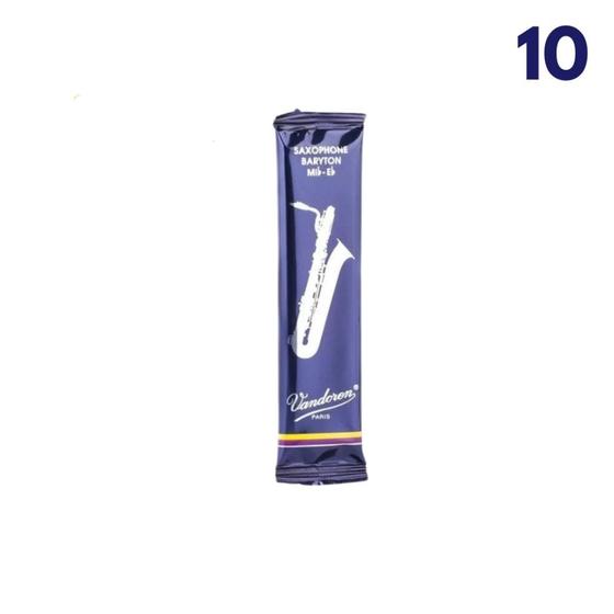 Imagem de Kit 10 palhetas tradicional n.2 p/sax baritono sr242 vandoren