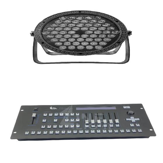 Imagem de Kit 10 Par Led Slim Rgb 3 Em 1 Full 60 Leds + Pilot 2000