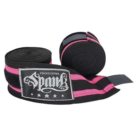 Imagem de Kit 10 Pares Bandagem Elástica Boxe 3Metros - Preto/ul
