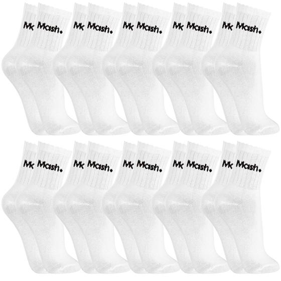 Imagem de Kit 10 Pares de Meias Algodão Cotton Confortavel Cano Curto Mash