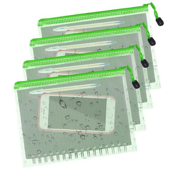 Imagem de Kit 10 Pasta Documentos A4 Ziper Organizadora Porta Arquivos
