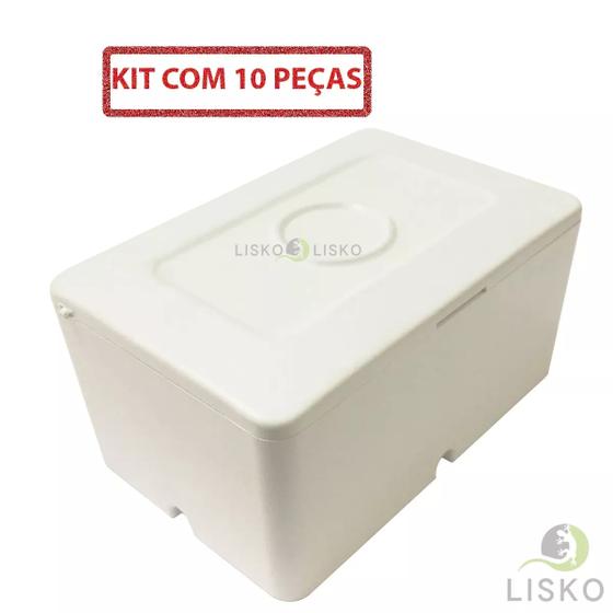 Kit 10 Pçs Caixa Sobrepor Cftv Mini Branca 9x6x4,5cm Menor preço em Kit 10 Pçs Caixa Sobrepor Cftv Mini Branca 9x6x4,5cm