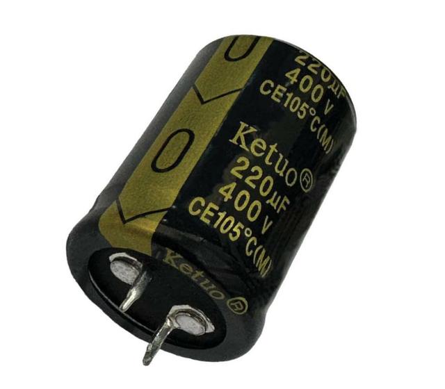 Imagem de Kit 10 pçs - capacitor eletrolitico 220x400v - 220uf x 400 v