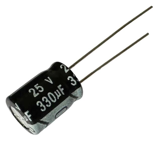 Imagem de KIT 10 PÇS CAPACITOR ELETROLITICO 330X25V - 330UF X 25V 105º