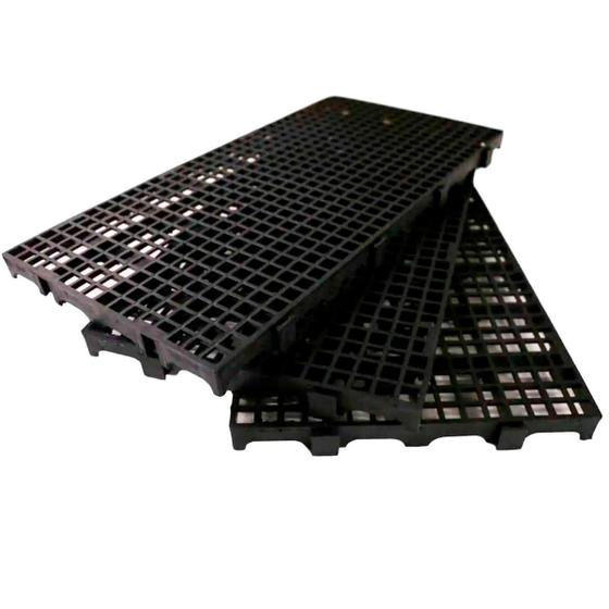 Imagem de Kit 10 Pçs Pallet Plástico 25X50 Cor Preto - Palete Estrado