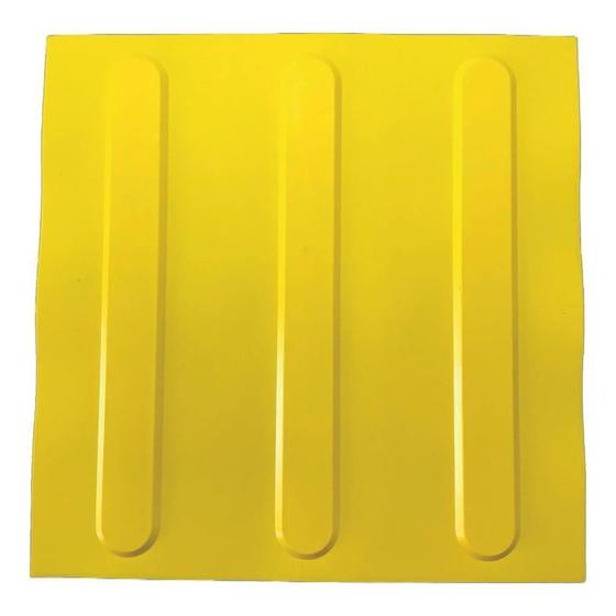 Imagem de Kit 10 Pçs Piso Tátil Pvc 25X25 Direcional Amarelo