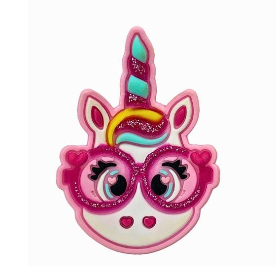 Imagem de Kit 10 Peças aplique Emborrachado Unicornio com Óculos