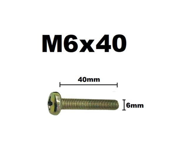 Kit 10 Peças Parafuso M6x40 Rosca Máquina Cabeça Panela Philips Menor preço em Kit 10 Peças Parafuso M6x40 Rosca Máquina Cabeça Panela Philips