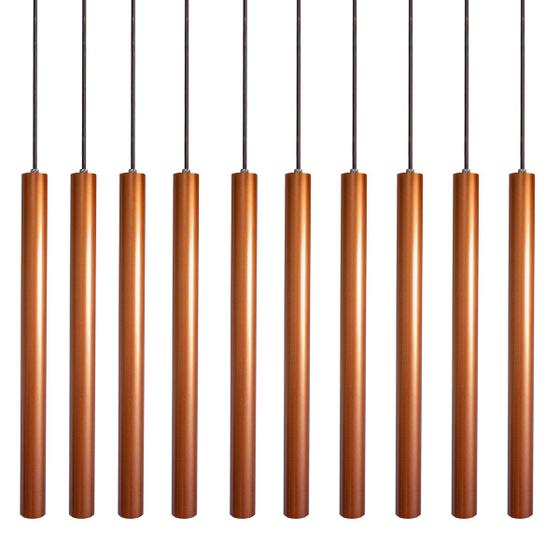 Imagem de Kit 10 Pendente Luminária Tubo Cobre 50 Cm