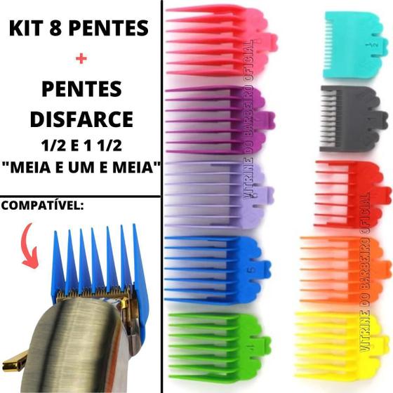 Imagem de Kit 10 Pentes Com Pente De Disfarce Incluso Uso Profissional