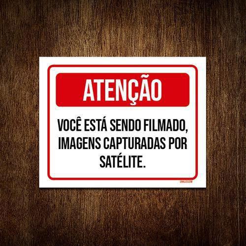 Imagem de Kit 10 Placa Atenção Você Está Sendo Filmado Imagens