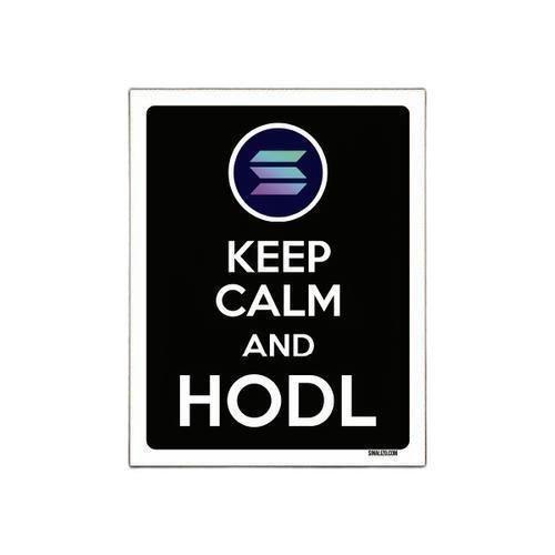 Imagem de Kit 10 Placa Decoraçao - Keep Calm Hodl Hold Solana Sol