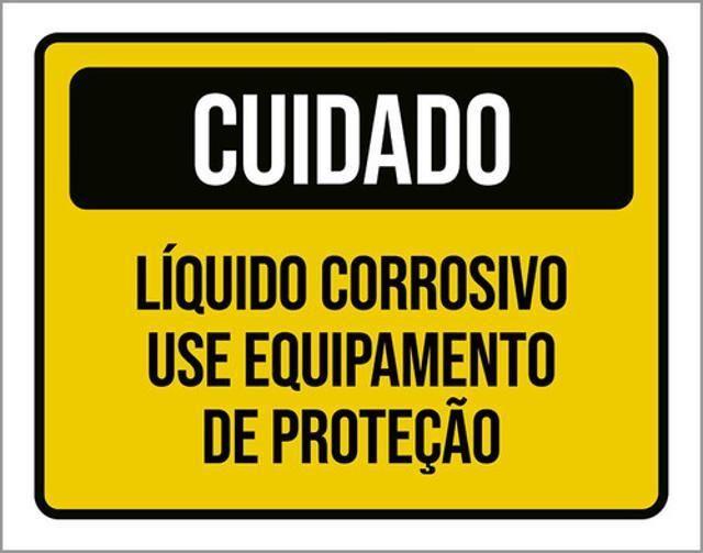 Imagem de Kit 10 Placa Líquido Corrosivo Equipamento Proteção 36X46