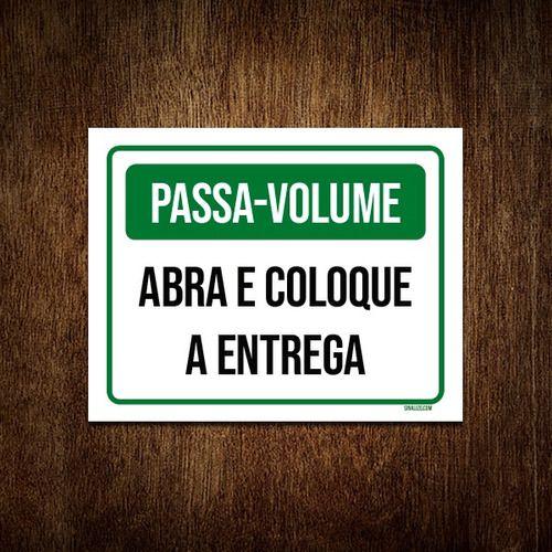 Imagem de Kit 10 Placa Passa Volume Abra E Coloque A Entrega