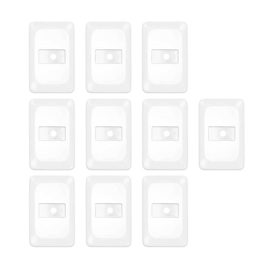 Imagem de Kit 10 Placa Passagem De Fio Com Suporte 4x2 Lgp20f PIAL Pop Legrand