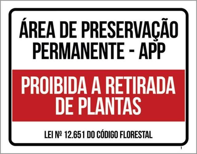 Imagem de Kit 10 Placa Preservação Permanente Retirada Plantas36X46