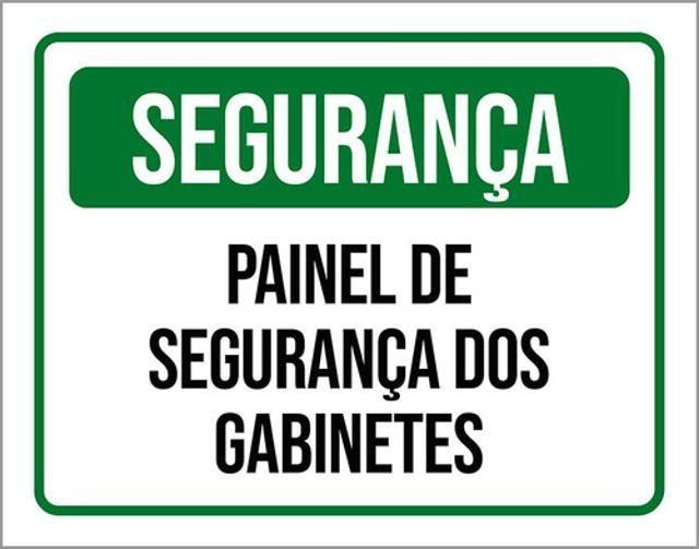 Imagem de Kit 10 Placa Segurança Painel Segurança Dos Gabinetes 36X46