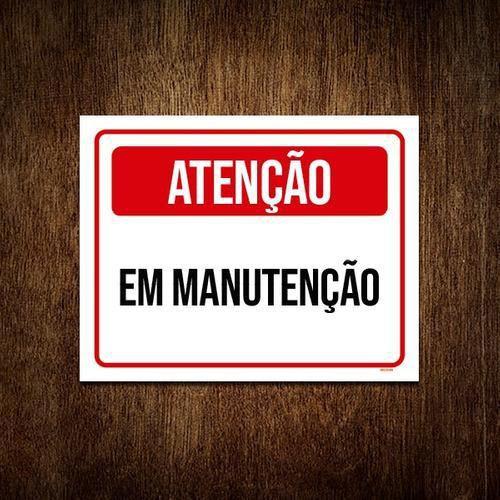 Imagem de Kit 10 Placa Sinalização - Atenção Em Manutenção Ml3385