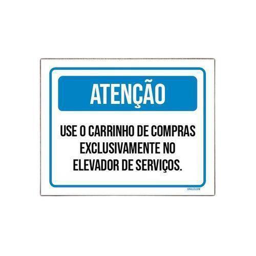 Imagem de Kit 10 Placa Sinalização - Atenção Use Carrinho Elevador