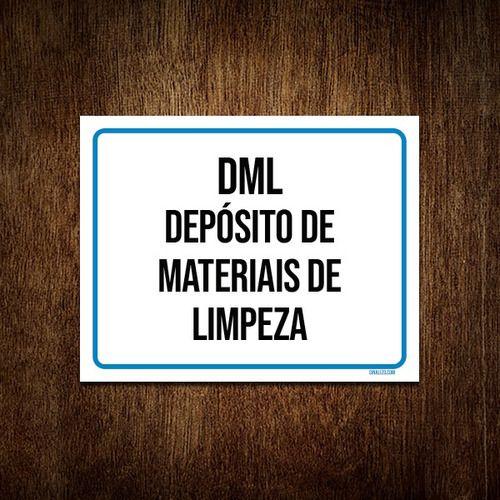 Imagem de Kit 10 Placa Sinalização - Dml Depósito Materiais Limpeza