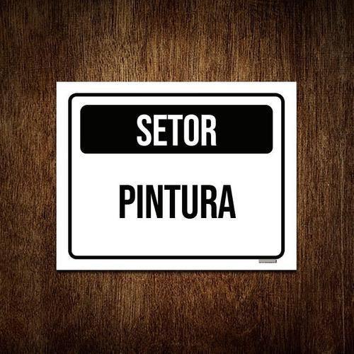 Imagem de Kit 10 Placa Sinalização - Setor Pintura