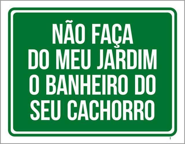 Imagem de Kit 10 Placa Ver Faça Jardim Banheiro Seu Cachorro 36X46