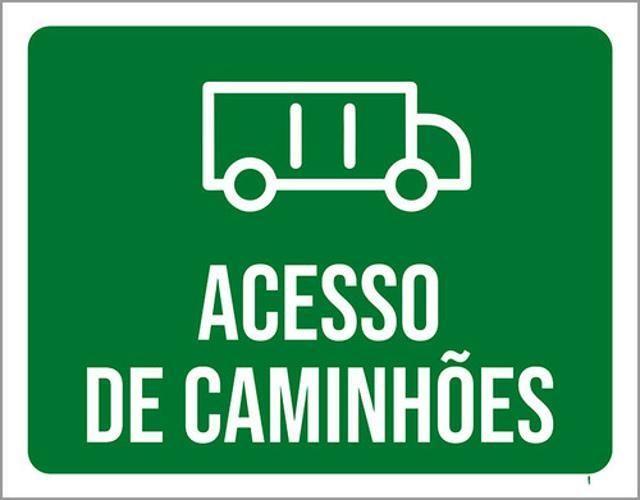 Imagem de Kit 10 Placas Acesso Caminhões Desenho