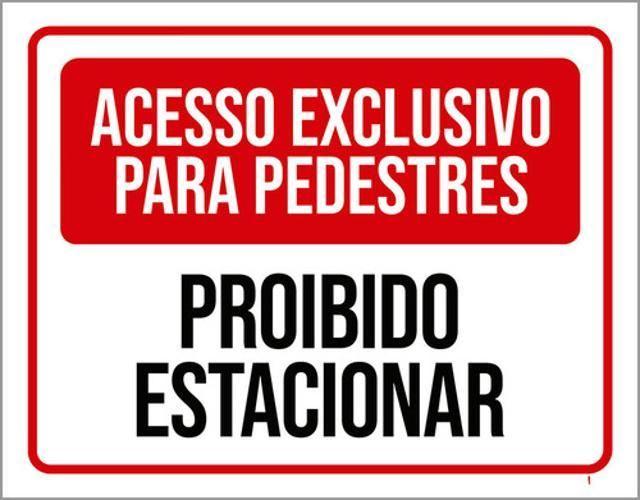 Imagem de Kit 10 Placas Acesso Exclusivo Proibido Estacionar