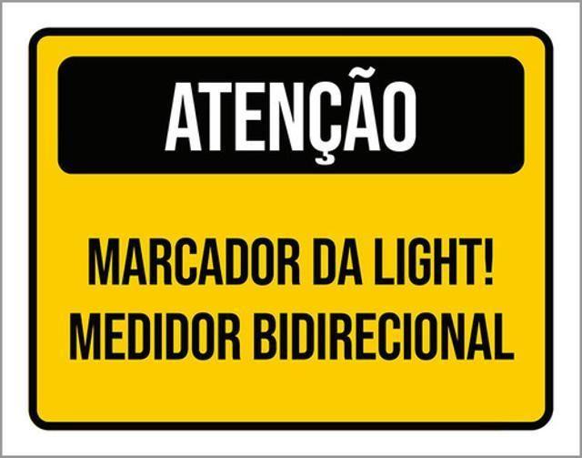 Imagem de Kit 10 Placas Amarela Atenção Marcador Da Light 36X46