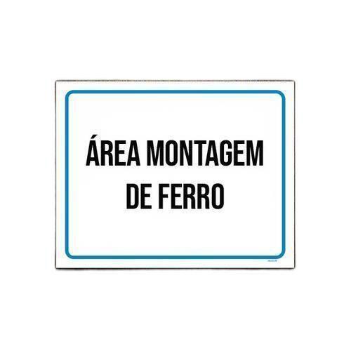 Imagem de Kit 10 Placas Ambiente - Área Montagem De Ferro