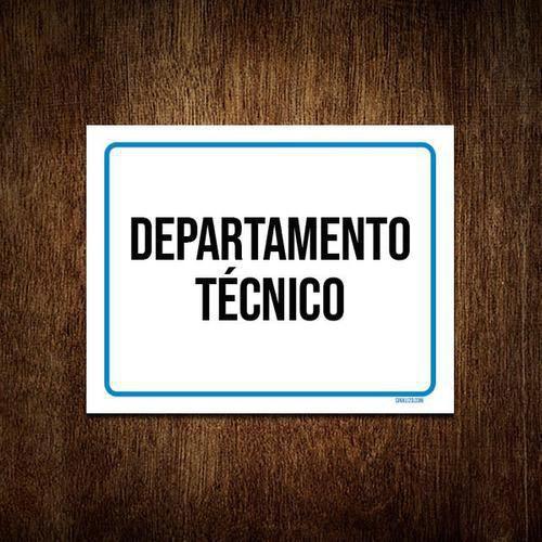 Imagem de Kit 10 Placas Ambiente Sinalização Departamento Técnico