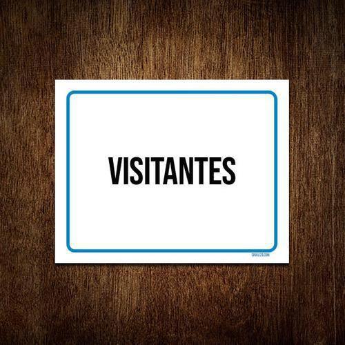 Imagem de Kit 10 Placas Ambiente Sinalização Setor Visitantes