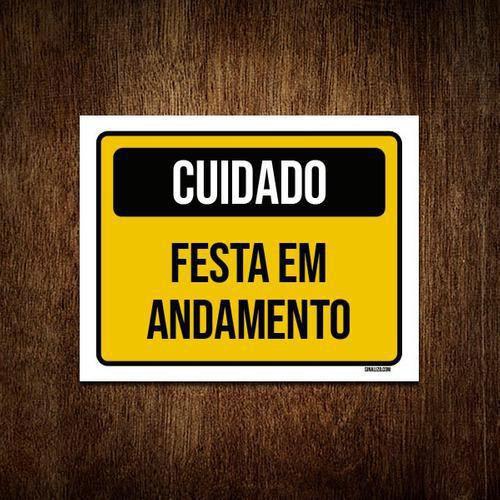 Imagem de Kit 10 Placas Aniversário Criança Festa Em Andamento