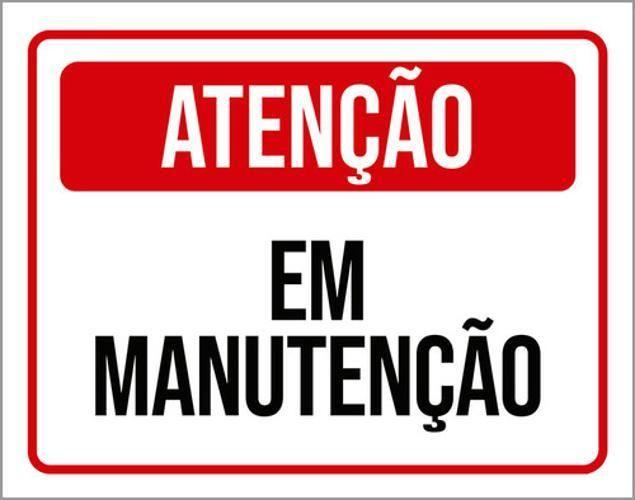 Imagem de Kit 10 Placas Atenção Em Manutenção 36X46