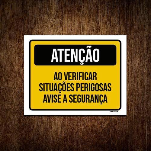 Imagem de Kit 10 Placas Atenção Situações Perigosas Avise Segurança