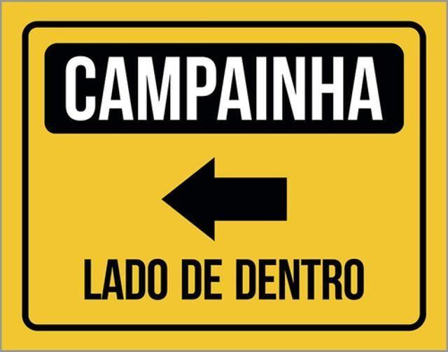 Imagem de Kit 10 Placas Campainha Lado Dentro Seta Esquerda 36X46