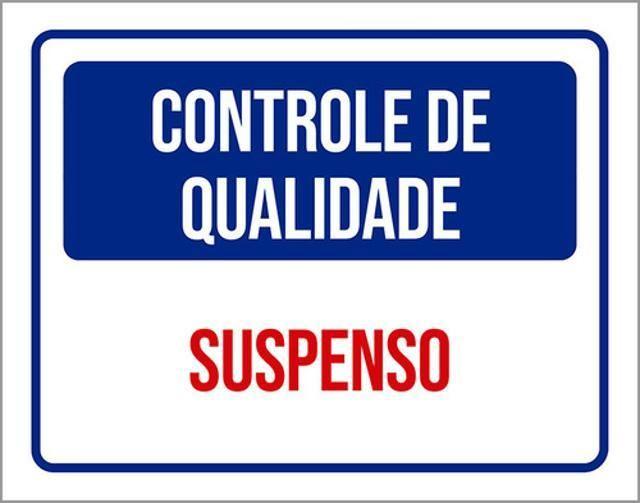 Imagem de Kit 10 Placas Controle Qualidade Suspenso 36X46