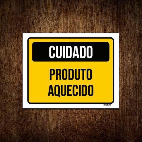 Imagem de Kit 10 Placas Cuidado Produto Aquecido