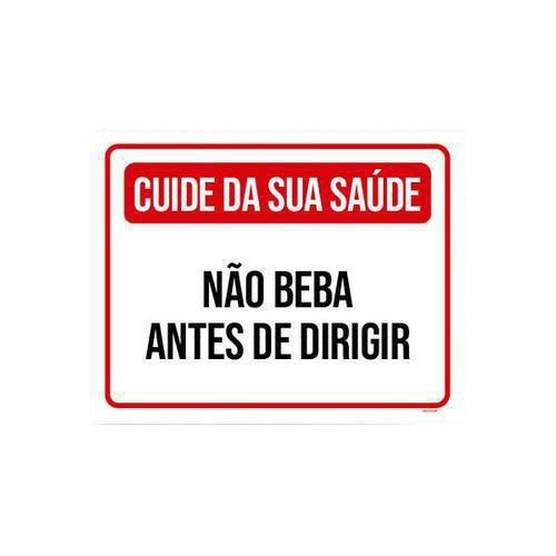 Imagem de Kit 10 Placas Cuide Saúde Não Beba Antes Dirigir