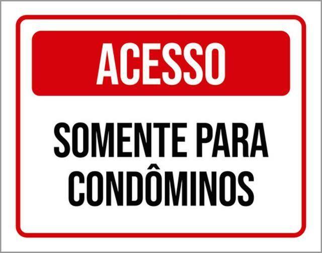 Imagem de Kit 10 Placas De Acesso Somente Condomínios 36X46