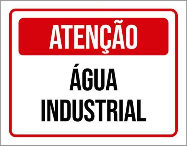 Imagem de Kit 10 Placas De Atenção Água Industrial 36X46