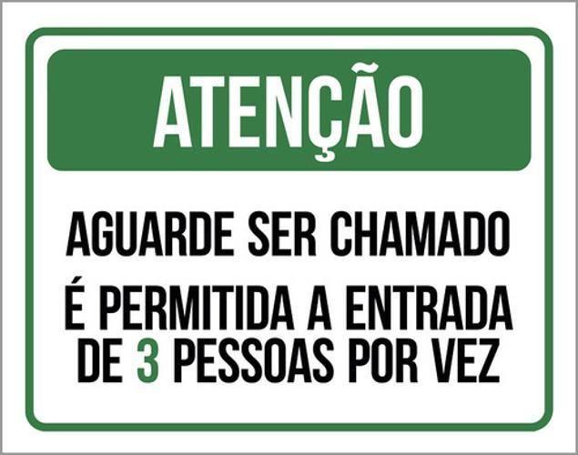 Imagem de Kit 10 Placas De Atenção Aguarde Ser Chamado 36X46