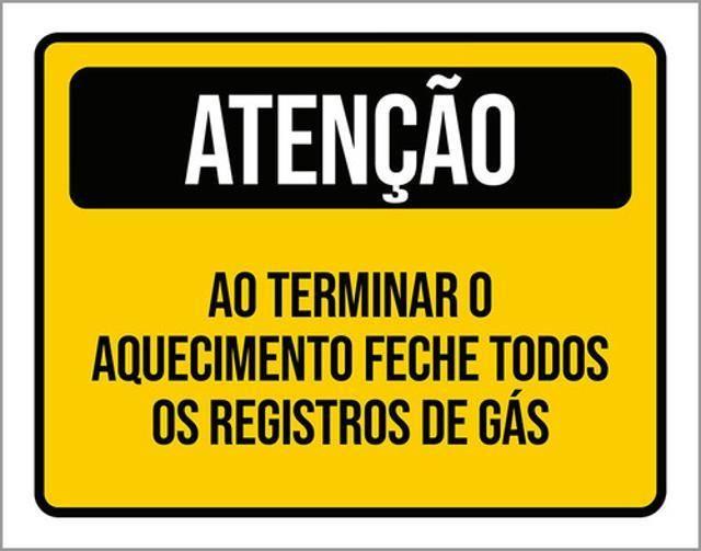 Imagem de Kit 10 Placas De Atenção Feche Registros De Gás 36X46