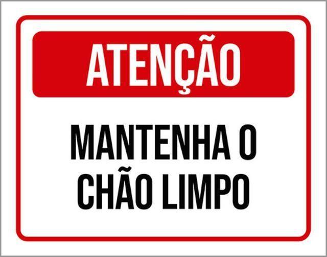 Imagem de Kit 10 Placas De Atenção Matenha Chão Limpo 36X46