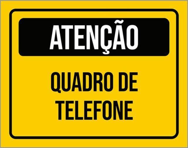 Imagem de Kit 10 Placas De Atenção Quadro De Telefone 36X46