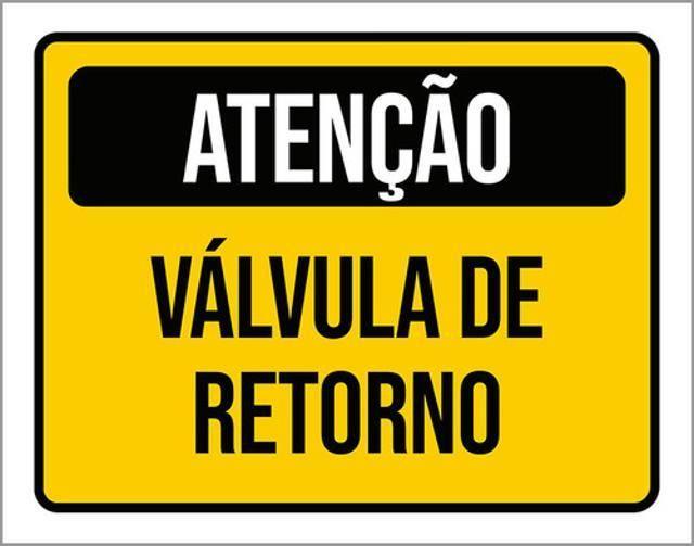 Imagem de Kit 10 Placas De Atenção Válvula De Retorno 36X46