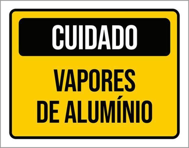 Imagem de Kit 10 Placas De Cuidado Vapores De Alumínio 36X46