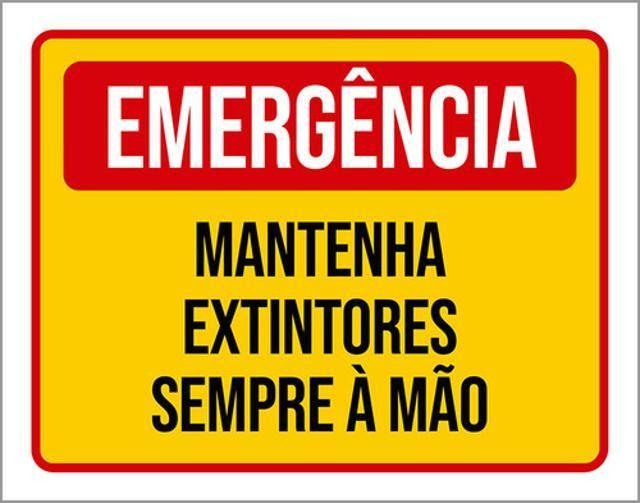 Imagem de Kit 10 Placas De Emergência Mantenha Extintores 36X46