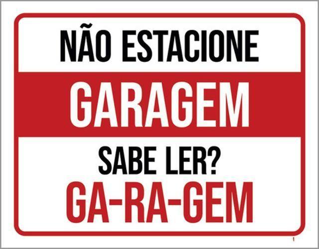 Imagem de Kit 10 Placas De Garagem Não Estacione Sabe Ler 36X46