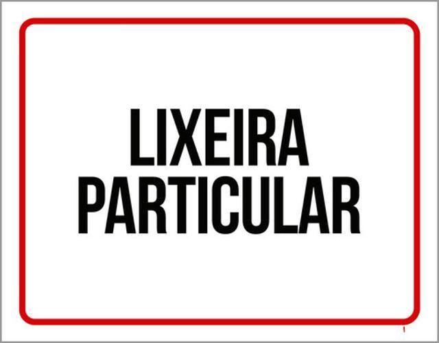 Imagem de Kit 10 Placas De Lixeira Particular 36X46